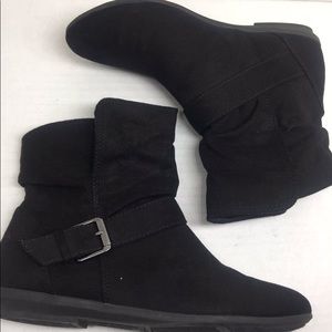 black suede ankle boots